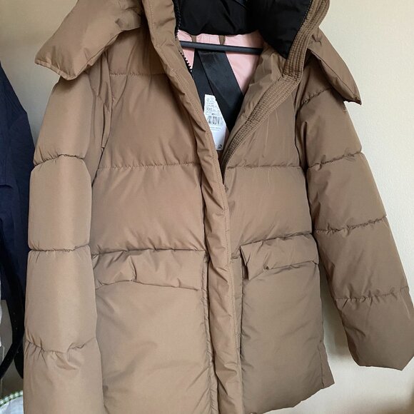 Mango Detachable hood quilted puffer jacket coat - Picture 3 of 13